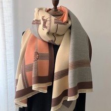 Luxury Long Scarf Women Vintage Horse Imitate Cashmere Pashmina Shawl 185x65cm