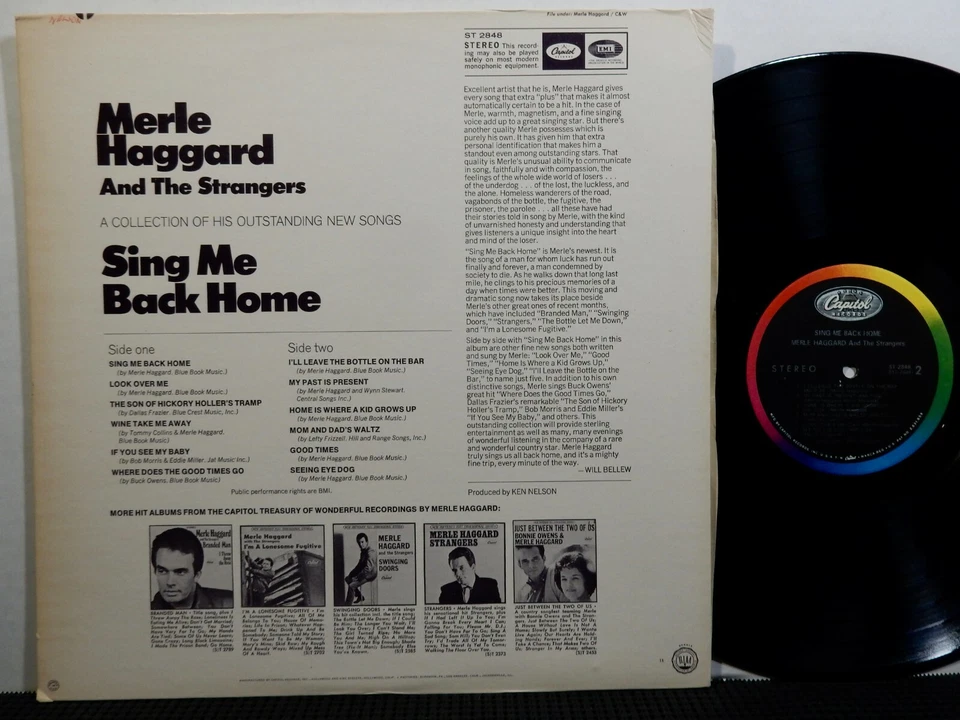 MERLE HAGGARD And The Strangers Sing Me Back Home LP CAPITOL ST 2848 STEREO 1968 Foto 2 de 2