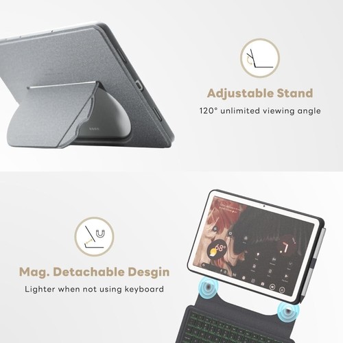 Magnetix Keyboard Case for Google Pixel Tablet 11 inch (2023), Adjustable Viewin - Picture 3 of 7