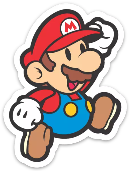 Super Mario sticker - Paper Mario - Super Mario Brothers Bros - Nintendo