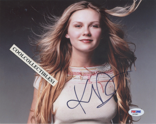 KIRSTEN DUNST IN PERSON SIGNED 8X10 COLOR PHOTO "PSA/DNA COA"