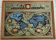 Bar-Spiegel "A new and accurat map of the world", 64,5x49 cm, RB 23 mm