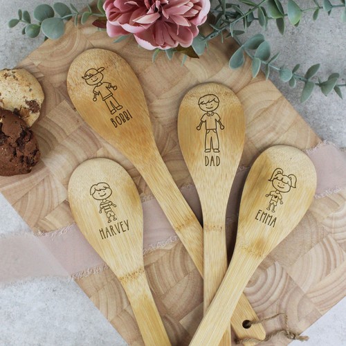Personalised Family Wooden Spoon Baking with The Family Baker Mixing Spoon - Picture 6 of 25