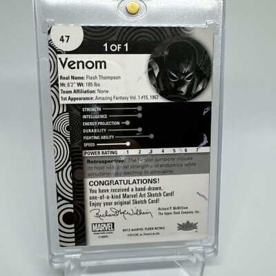 upper deck marvel sketch card 1/1 | eBay