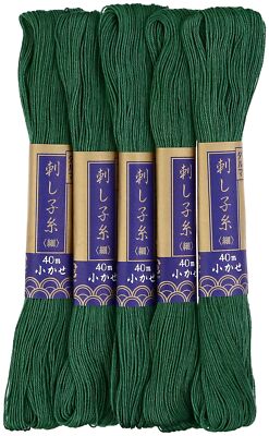 Sashiko Thread 40m 5x1 Green