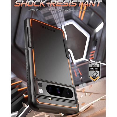 For Google Pixel 8 Pro 5G Case Dual Layer Slim Shockproof Protective Cover Black - Picture 5 of 6