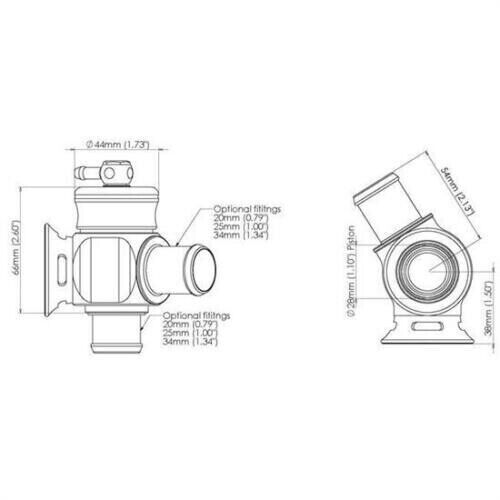 Turbosmart TS-0203-1022 25MM Kompact Dual Port Blow Off Valve - Bild 3 von 3
