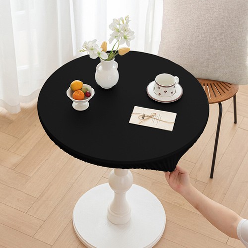 Fitted Round Table Cloth Cover Elastic Oil Proof Protector Tablecloth Home Decor - Picture 6 of 21