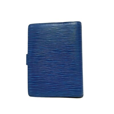 LOUIS VUITTON Epi Agenda MM Day Planner Cover Blue R20055 LV Auth