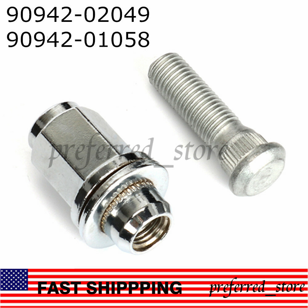 2PCS Wheel Lug Stud Hub & Lug Nut For Toyota Corolla Camry Lexus 90942 ...