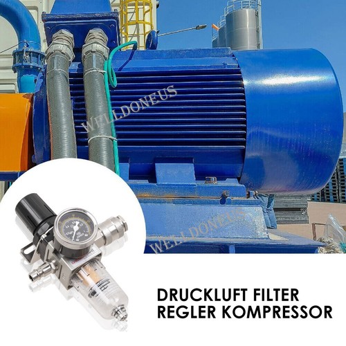 Druckluft Wasserabscheider 1/4" 10 bar Druckminderer Wartungseinheit Filter DHL - Bild 4 von 12