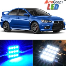 8 x Premium Blue LED Lights Interior Package Kit for 08-15 Lancer Evo X + Tool