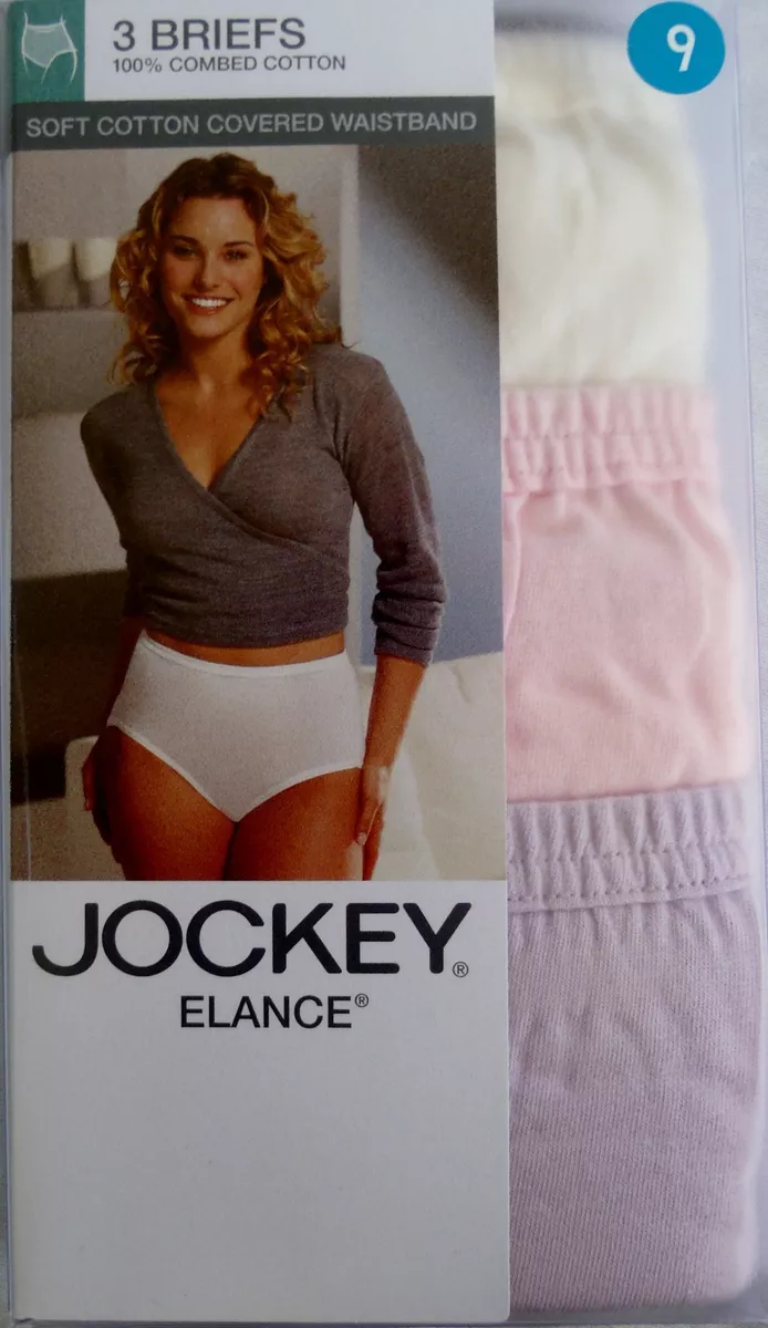 JOCKEY ELANCE BRIEFS WOMENS Brief PK OF 3 - 100% Cotton 5, 6, 7, 8