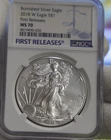 2018 W US Silver Eagle $1 Burnished NGC MS70 First Releases
