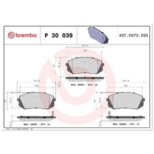 Satz Bremsbeläge Bremsklötze vorne für KIA Sportage 2 JE KM 4 QL | 24111078