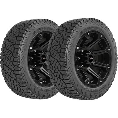(QTY 2) 35x12.50R20LT Venom Power Trail Hunter ATS 125Q LRF Black Wall Tires