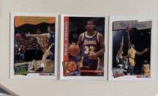 Magic Johnson 3 Cards - 1991-92 NBA Hoops #473 #525 1992-93 Hoops #482 LA Lakers