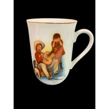 1981 Norman Rockwell HMI Mug Gold Trim "Sour Note"