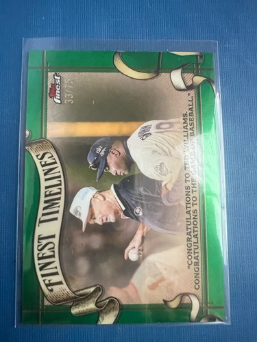 2025 Topps Finest Ted Williams #FT-19 Finest Timelines rifrattore verde /75