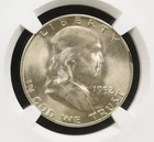 1952-S FRANKLIN HALF DOLLAR NGC MS66+LUSTROUS COIN