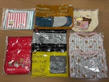 Rilakkuma Bag Set 8 pcs  Bonus, Includes Tote, Pouch, Flat  Box Bags, Used