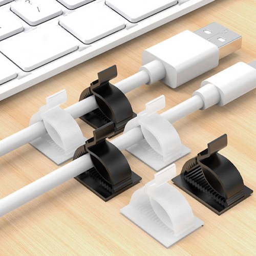 120 szt. Utrwalacz drutu Desktop -Wire -Organizatory Samoprzylepne uchwyty na kable - Zdjęcie 8 z 12