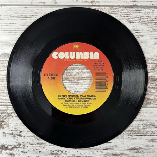 Waylon Jennings / Willie Nelson / Johnny Cash Lot of 2 (45 RPM Vinyl 7" Records) - Picture 5 of 5