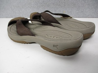 Keen Waimea TG Toe Protect Flip-Flops Sandals Leather Brown/ Taupe