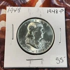 1948 P Silver Franklin Half Dollar BU Coin