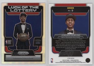 2023-24 Panini Prizm Luck of the Lottery Silver Jordan Hawkins #9 Rookie RC