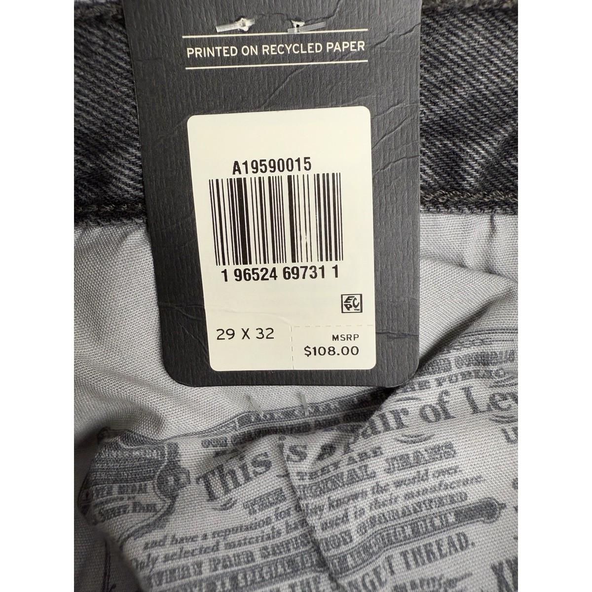 Levi's Premium 501 90's Jean Women's 29x32 Straight Leg Mid Rise