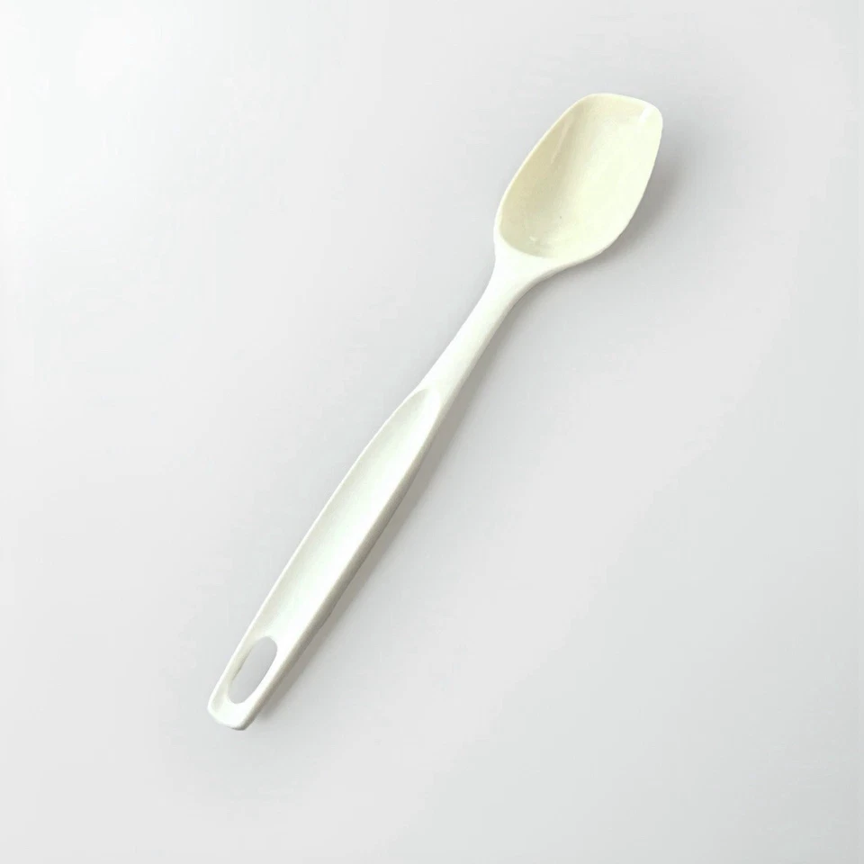 Vintage Foley Spoon Set Utensils Kitchen Avocado Beige Cooking MCM - Image 3 of 4