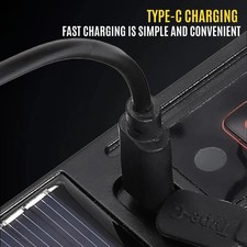 Front Bicycle Light Solar USB C Rechargeable Smart Sensing Horn Headlight Lamp