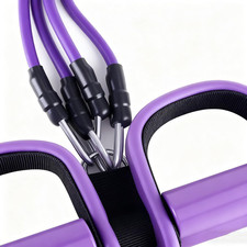 Upgrade 4-Tube Pedal Ankle Puller Resistance Bands with Two Extra Handles Pedal