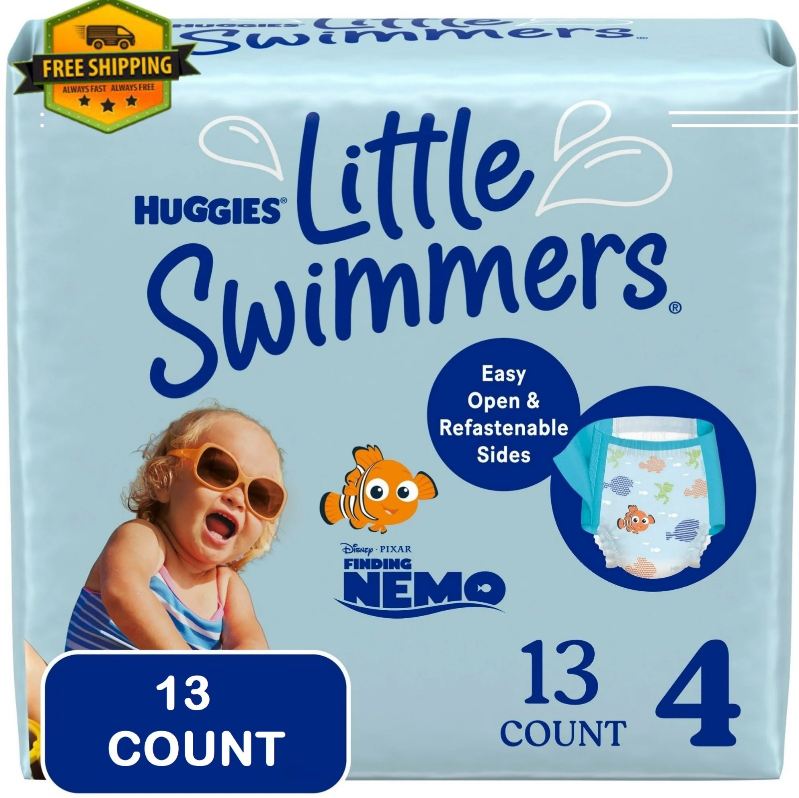 Huggies Little Swimmers Disposable Swim Diapers, Size 4 (13 