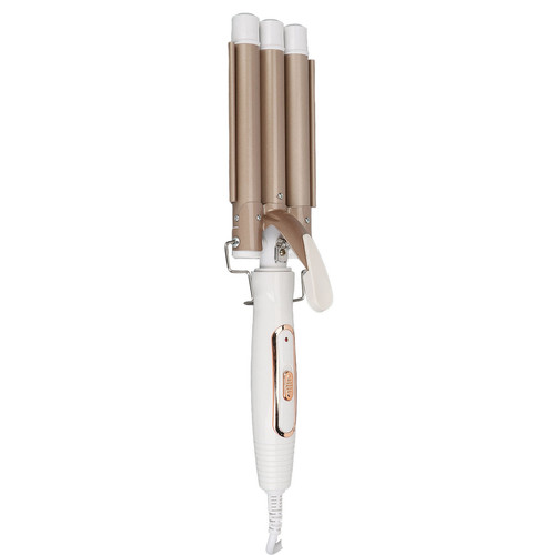 Welliger Lockenstab 3 Fass Haar Crimper Trocken und Nass Gebrauch Keramik Heizung Haar - Bild 4 von 22