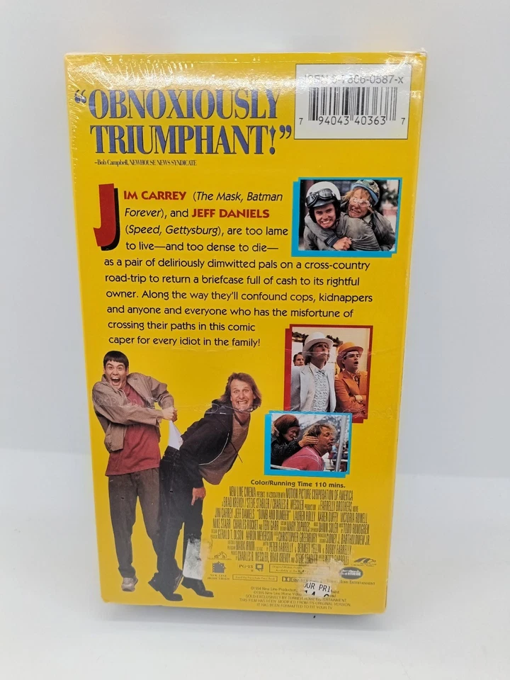 Dumb And Dumber VHS 1995 Movie  Sealed New Warner Brothers Watermark WHV - Image 2 of 3