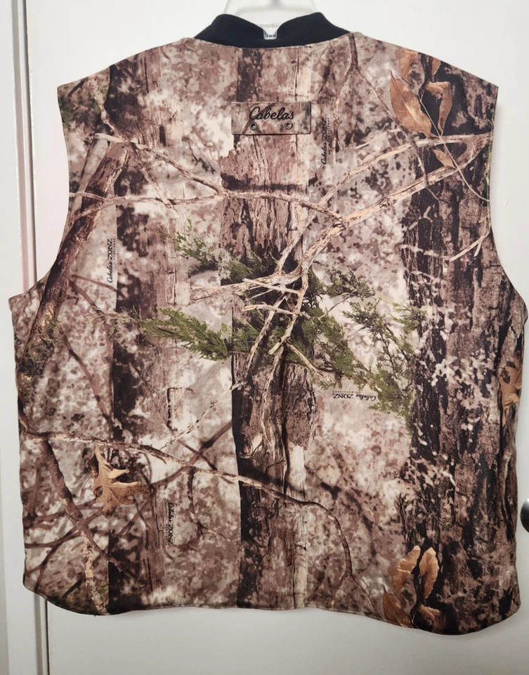 Cabela's Mens Reversible Camo Fire Orange Hunting Vest Size XL Outdoors Gorpcore - Image 2 of 4