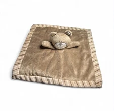 Koala Baby Brown Teddy Bear Lovey Security Blanket Stripes Tan 11" Plush Toy