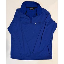 Patagonia R Regulator Fleece Pullover Quarter Zip Polartec Made in USA Sz L Blue