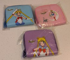 Sailor Moon Purse Coin Wallet 1999 Deadstock Tags Purple Blue Luna Usagi Anime
