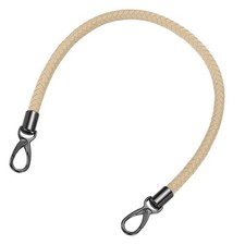 60cm Short Leather PU Braided Purse Replacement Handle - Beige Pink, Black