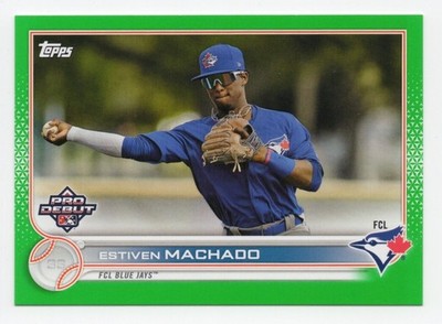2022 Topps Pro Debut Green /99 Estiven Machado #PD-105 FCL Blue Jays Numbered RC