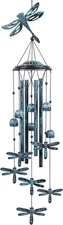 Outdoors Wind Chimes with 4 Aluminum Tubes - Dragonfly S Hook Wind Bells Hanging