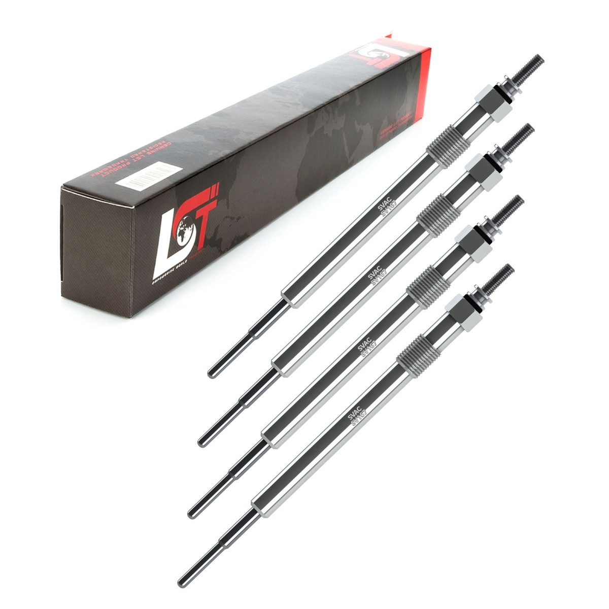 4x Glow Plug Pencil 4,4 V 1717631 Incandescent for Ford Tourneo Transit 2.2