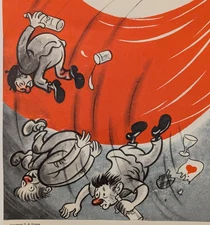 Anti-alcohol POSTER Drunkennes Boozer - Vodka Original Soviet Ukraine 1987