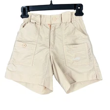 AFTCO American Fishing Tackle Kids Beige Shorts Size 24 Elastic Waist