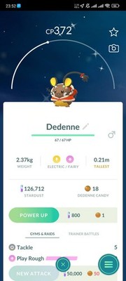Shiny Dedenne Wearing Holiday Attire - 20k Star.d or mini P T C