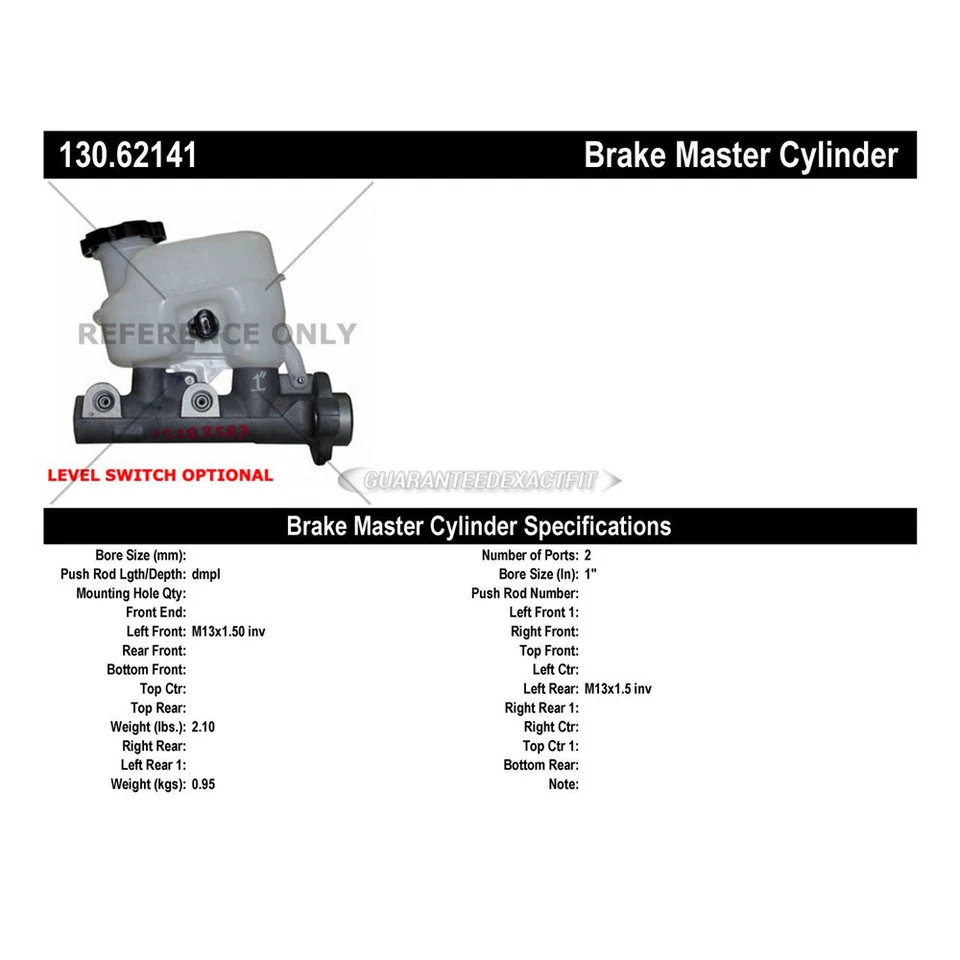 Cilindro maestro de freno centrado TCP para Buick Lucerne y Cadillac DTS 2006-2008 Foto 3 de 3