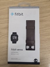 Fitbit Versa , Versa 2, Versa Lite Leather Band Watch Strap Brown L/G